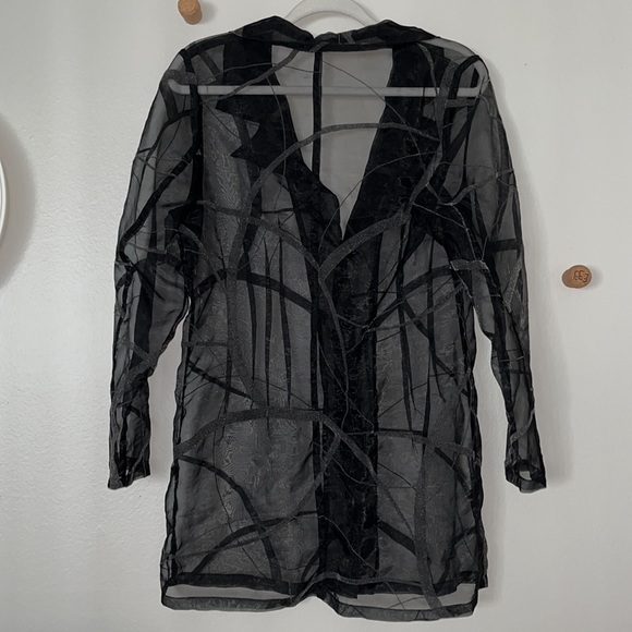 VINTAGE | Sheer Organza Longsleeve Button Up | medium - Picture 5 of 5